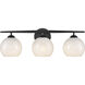 Kimorra 3 Light 23.88 inch Matte Black Vanity Light Wall Light